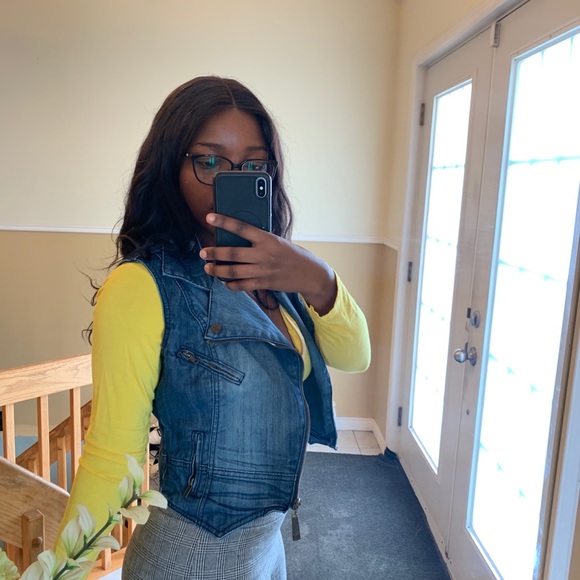 Jeans jacket sleeveless Apple bottom - Picture 15 of 16